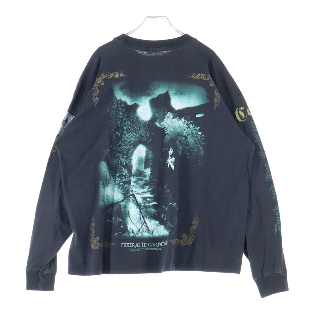 VINTAGE(ヴィンテージ) 90s CRADLE OF FILTH FVIIER AL ILL CAR PATHIA クレイドルオブフィルス 両面プリント Tシャツ 半袖カットソー ブラック