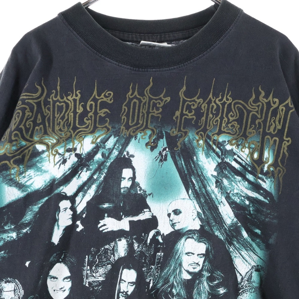 VINTAGE(ヴィンテージ) 90s CRADLE OF FILTH FVIIER AL ILL CAR PATHIA クレイドルオブフィルス 両面プリント Tシャツ 半袖カットソー ブラック