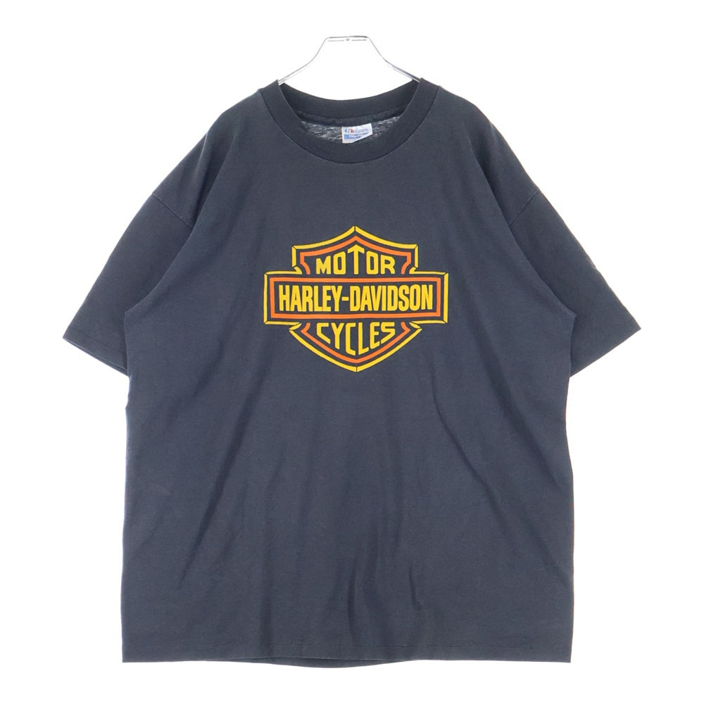 HARLEY DAVIDSON(ハーレーダビッドソン) 90s VINTAGE フロントプリント Tシャツ 半袖カットソー ブラック