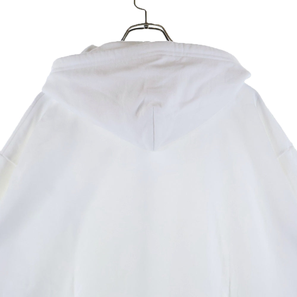 CHROME HEARTS(クロムハーツ) SWTSHRT HD ZIP アームロゴ ジップアップ パーカー ホワイト/ブルー