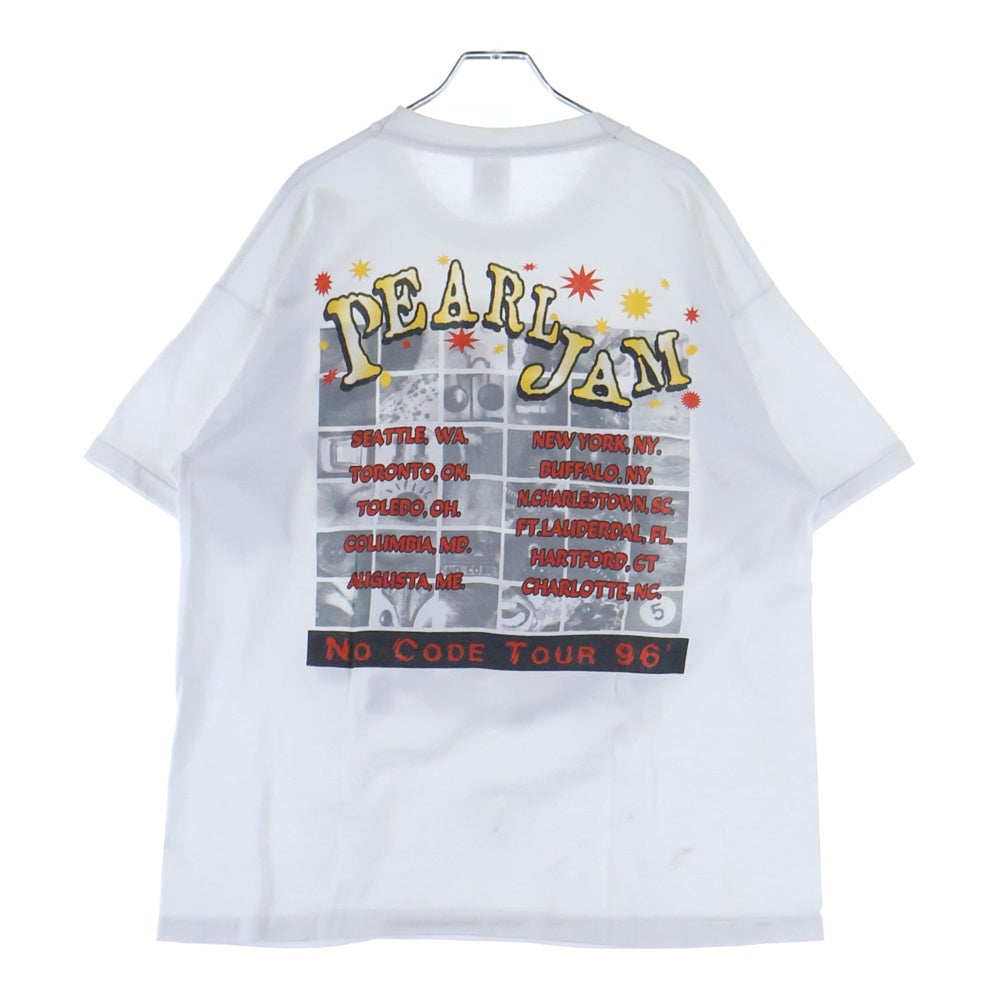 VINTAGE(ヴィンテージ) 90S PEARL JAM NO CODE TOUR 96 パールジャム 両面プリント 半袖Tシャツ ホワイト