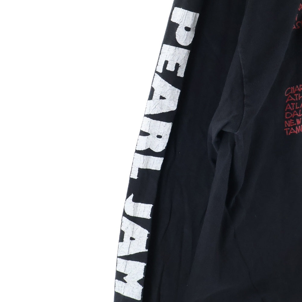 VINTAGE(ヴィンテージ) 90S PEARL JAM WORLD JAM US TOUR 1992 L/S TEE パールジャム 両面プリント長袖Tシャツ 長袖カットソー ブラック