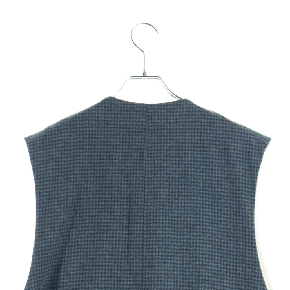 Marvine Pontiak shirt makers(マーヴィンポンティアックシャツメイカーズ) Houndstooth VEST ハウンドトゥース ウール ベスト ブルーグレーMPSM-2302V