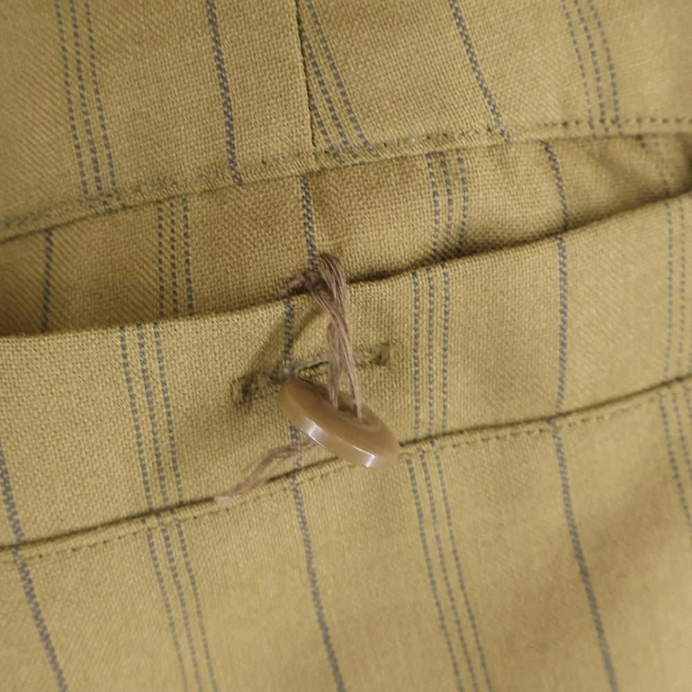 HOMELESS TAILOR(ホームレステイラー) COMMER SLACKS HTK-21A-014 ストライプ 2タック スラックス カーキ