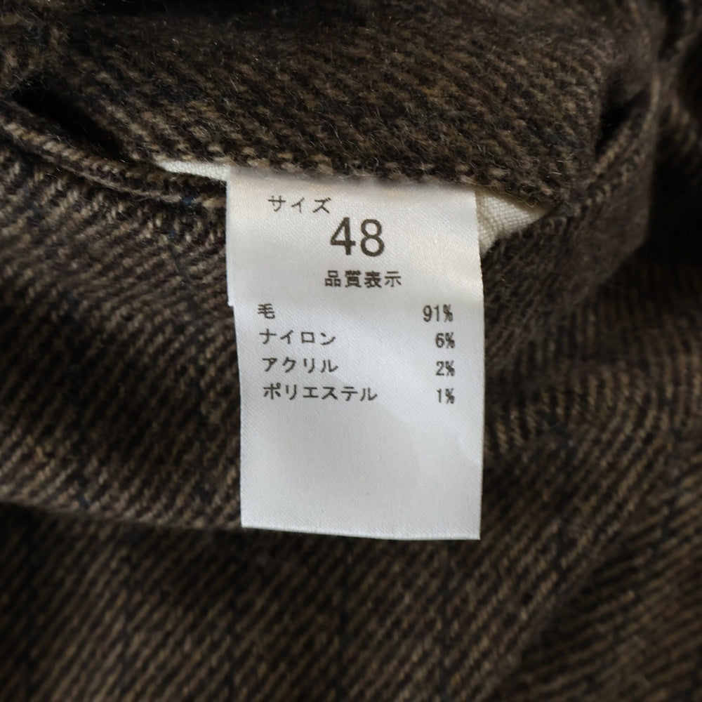 NEAT(ニート) WOOL TWILL STRIPE インタック ウール ツイル ストライプ スラックス ブラウン