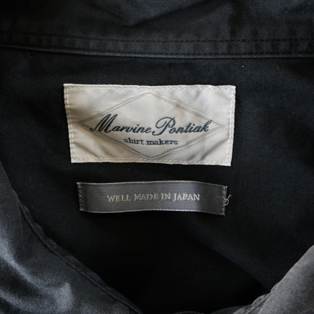 Marvine Pontiak shirt makers(マーヴィンポンティアックシャツメイカーズ) Round Tail 2 Pocket MPSM-2008S レギュラーカラー ダブル ポケット 長袖 シャツ