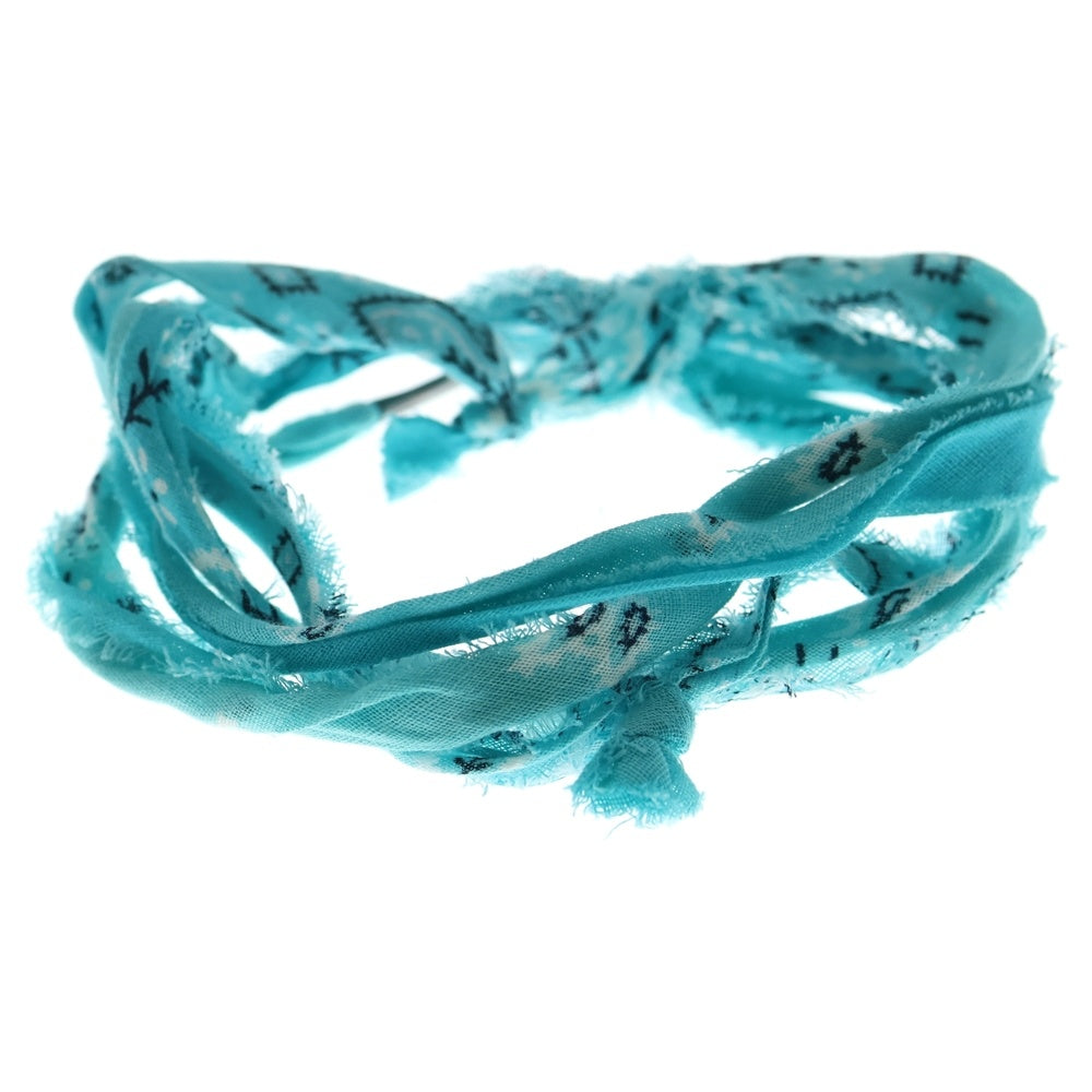 RAF SIMONS(ラフシモンズ) 04AW Archive WAVES期 Bandanna bracelet アーカイブ バンダナ ブレスレット ブルー