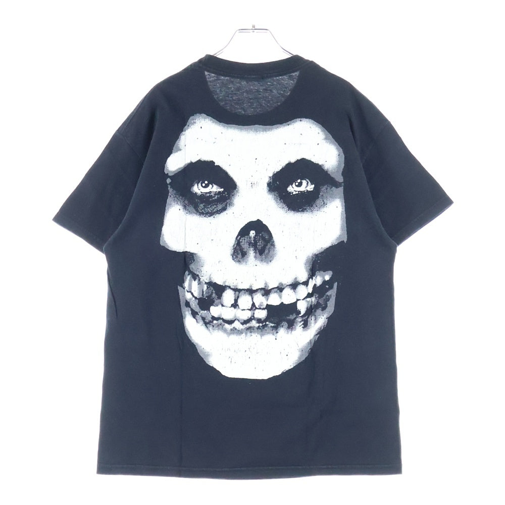 VINTAGE(ヴィンテージ) 90s MISFITS SKULL GREEN TEXT INVADE ミスフィッツ ビックフェイス 両面プリント Tシャツ 半袖カットソー ブラック
