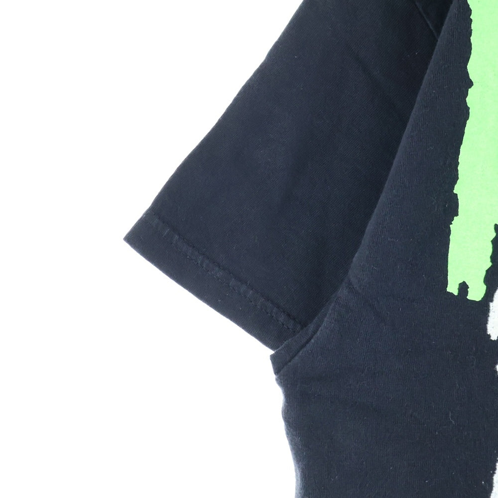 VINTAGE(ヴィンテージ) 90s MISFITS SKULL GREEN TEXT INVADE ミスフィッツ ビックフェイス 両面プリント Tシャツ 半袖カットソー ブラック