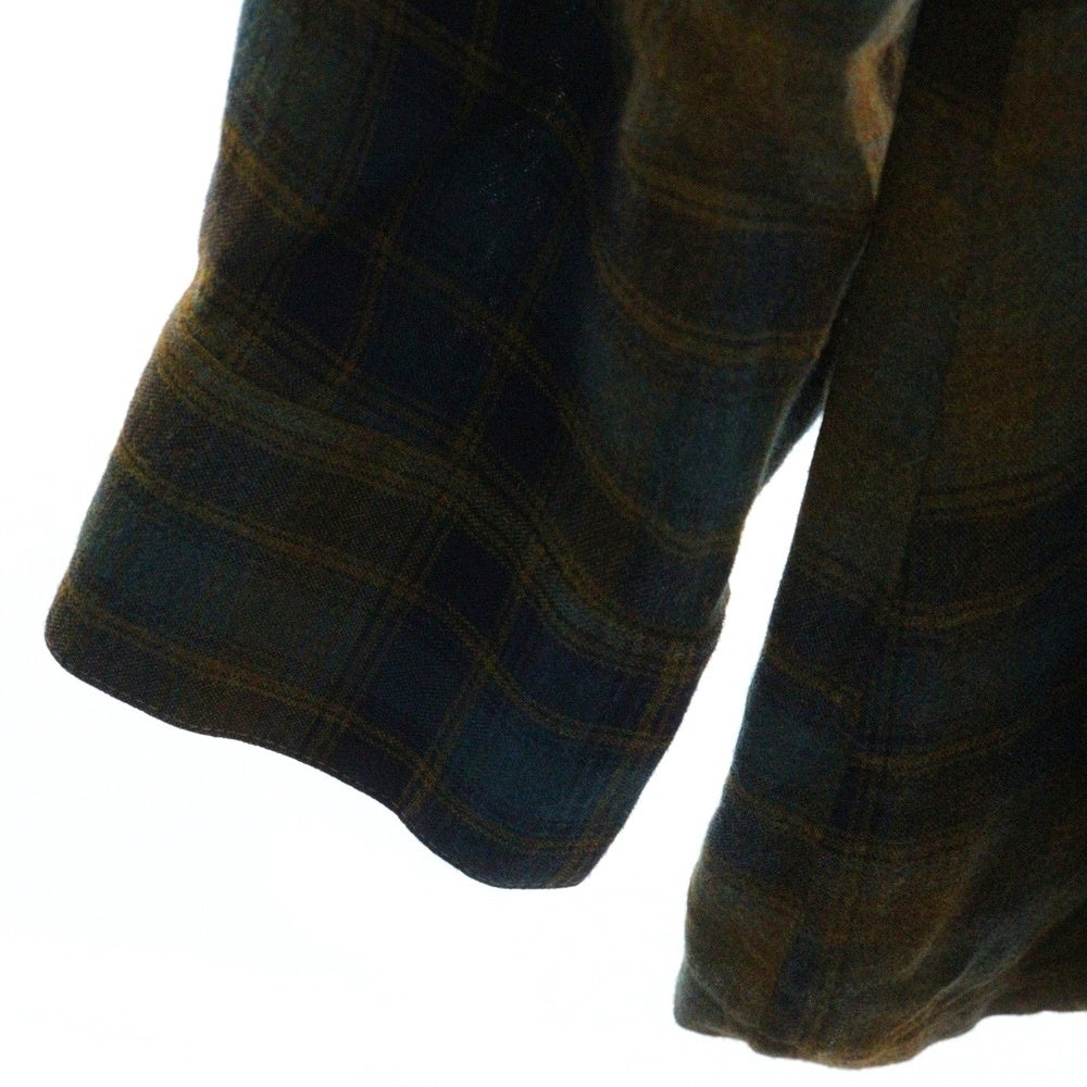 VINTAGE(ヴィンテージ) 60s Arrow アロー オープンカラー レーヨンシャツ オンブレチェック ブルー/イエロー