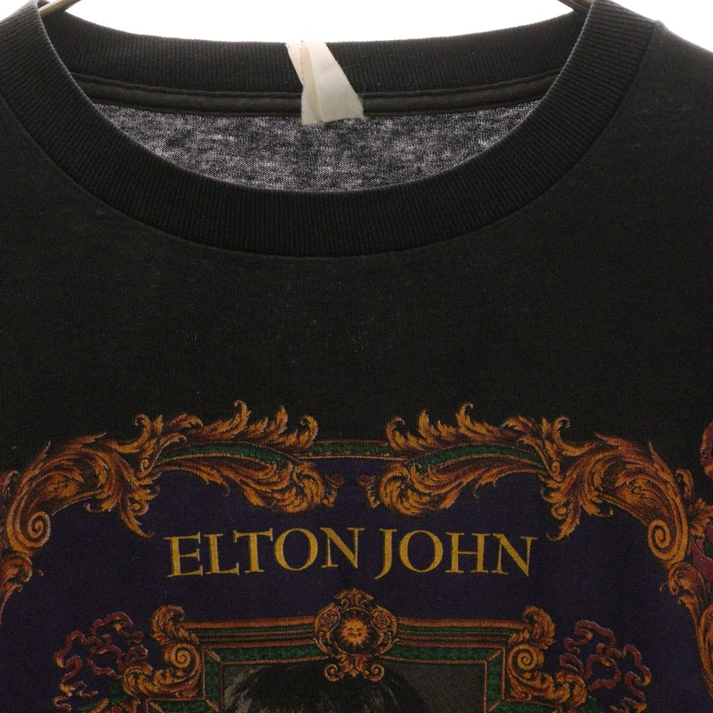 VINTAGE(ヴィンテージ) 90s ELTONJOHN WORLD TOUR 1992-1993 エルトン ジョン 半袖Tシャツ カットソー ブラック
