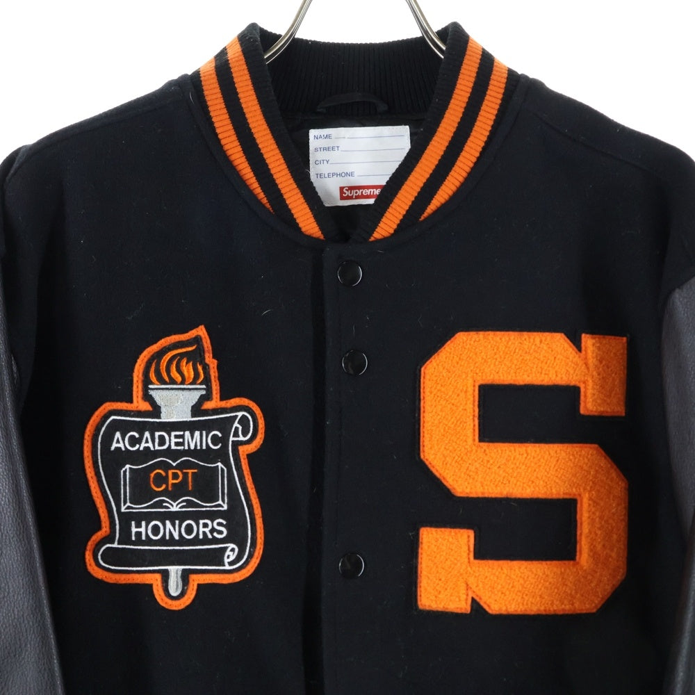 SUPREME(シュプリーム) 19AW Team Varsity Jacket ワッペン チーム ヴァーシティ スタジアム ジャケット ブラック