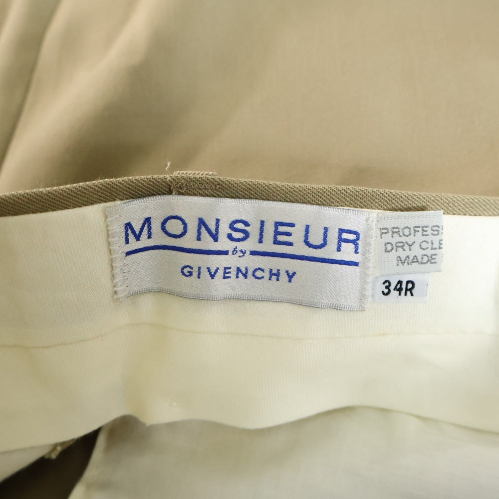 GIVENCHY(ジバンシィ) 80‐90s MONSIER ウールツイル 3タック スラックス ベージュ