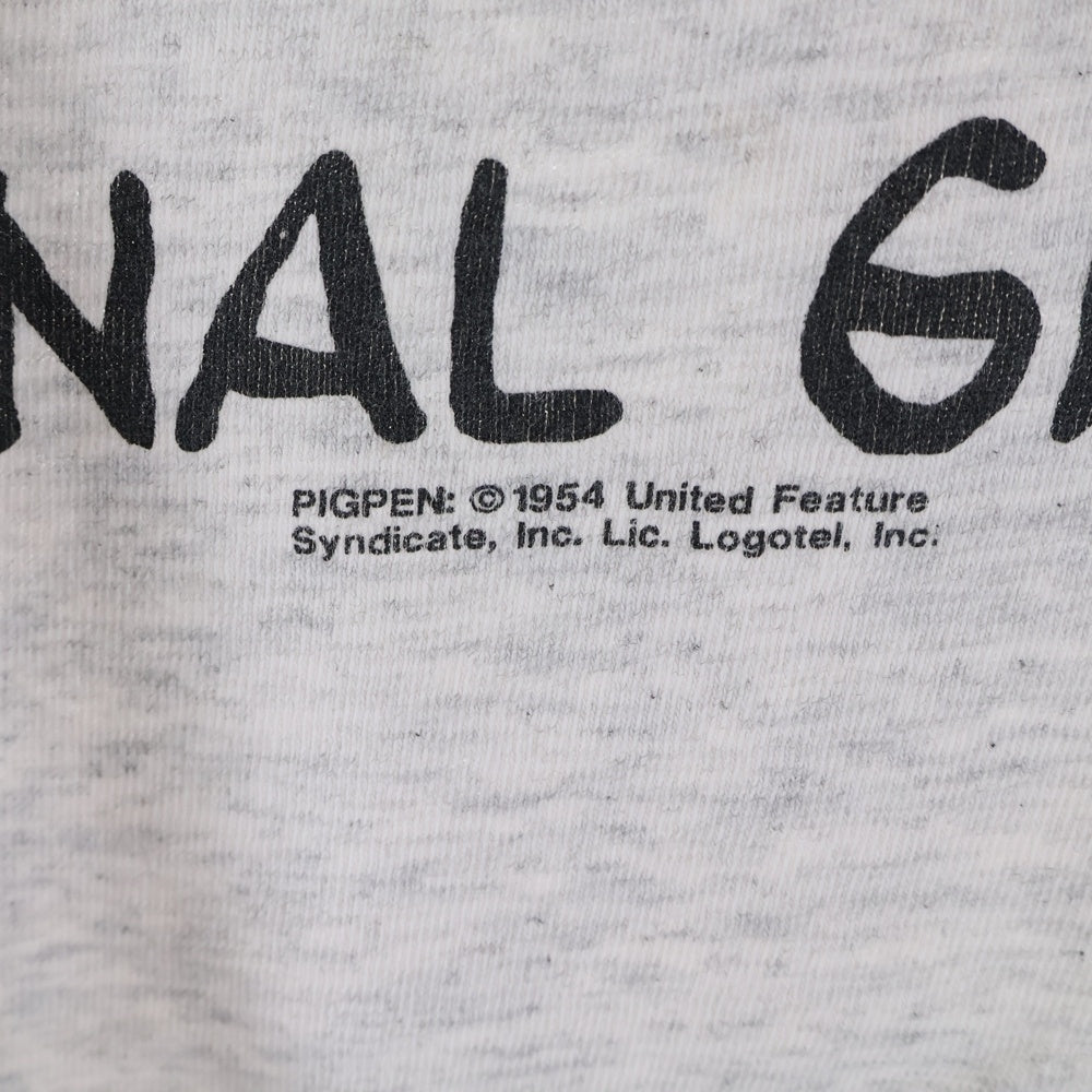 VINTAGE(ヴィンテージ) 90s PEANUTS PIGPEN ピーナッツ ピッグペン 両面プリント Tシャツ 半袖カットソー グレー