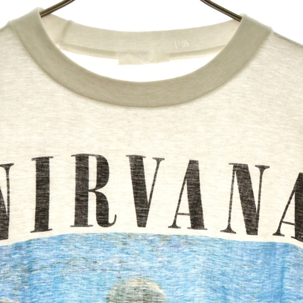 VINTAGE(ヴィンテージ) 90s NIRVANA Nevermind EURO Bootleg ニルヴァーナ ネバーマインド ユーロ ブートレグ 半袖プリントTシャツ カットソー ホワイト