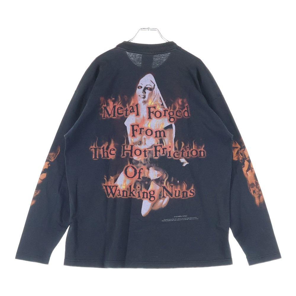 VINTAGE(ヴィンテージ) 00s CRADLE OF FILTH 2001 Metal Forged クレイドルオブフィルス 両面プリント 長袖Tシャツ カットソー ブラック