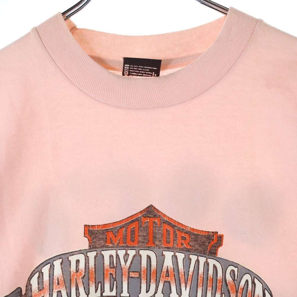 VINTAGE(ヴィンテージ) 90s Harley-Davidson DOCS ハーレーダビッドソン プリント 半袖tシャツ ピンク