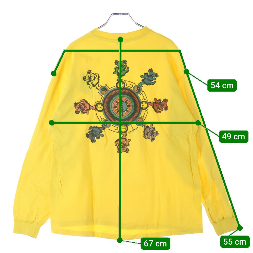 VINTAGE(ヴィンテージ) 90s GRATEFUL DEAD DEAD BEAR グレイトフルデッド デッドベアー ロングスリーブ 長袖tシャツ イエロー