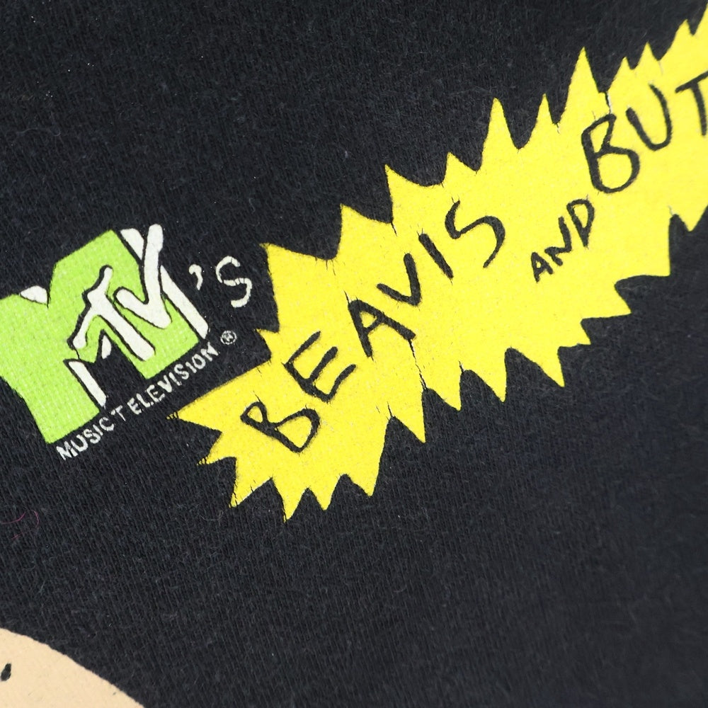 VINTAGE(ヴィンテージ) 90S M TV BEAVIS AND BUTT-HEAD 両面プリント 半袖Tシャツ ブラック