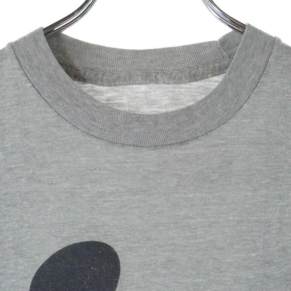 VINTAGE(ヴィンテージ) 70-80S Disney Mickey Mouse 白足 プリント 半袖Tシャツ グレー
