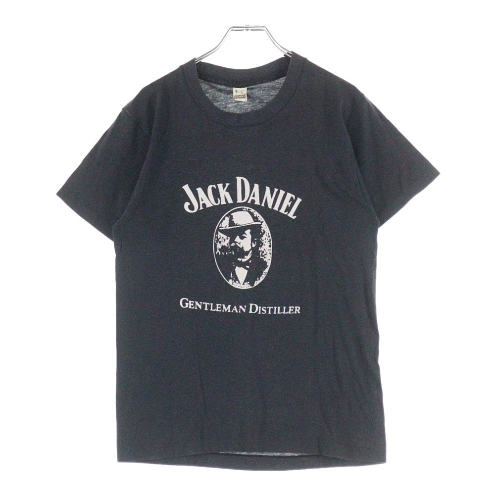 VINTAGE(ヴィンテージ) 80S JACK DANIEL ジャックダニエル デザインプリント 半袖Tシャツ ブラック