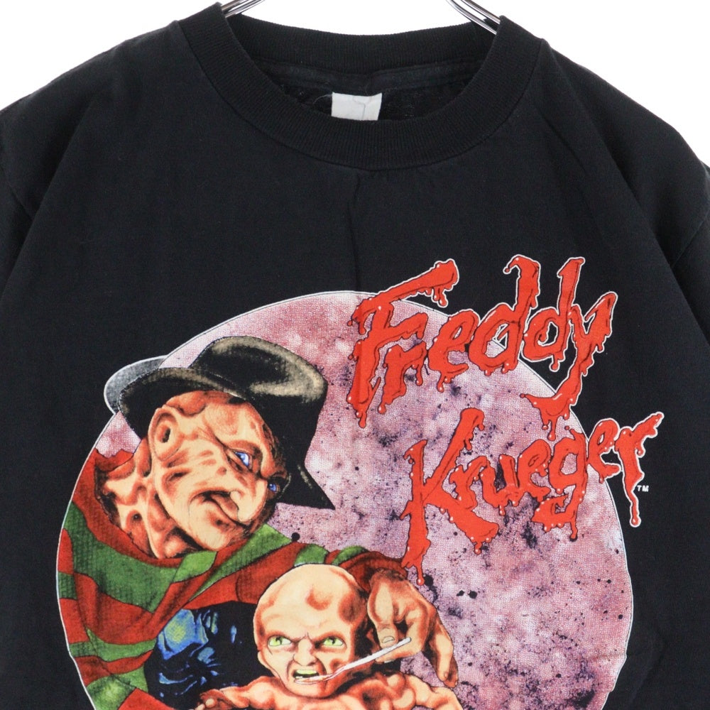 VINTAGE(ヴィンテージ) 80S Freddy Krueger 1989 エルム街の悪夢 両面プリント 半袖Tシャツ ブラック