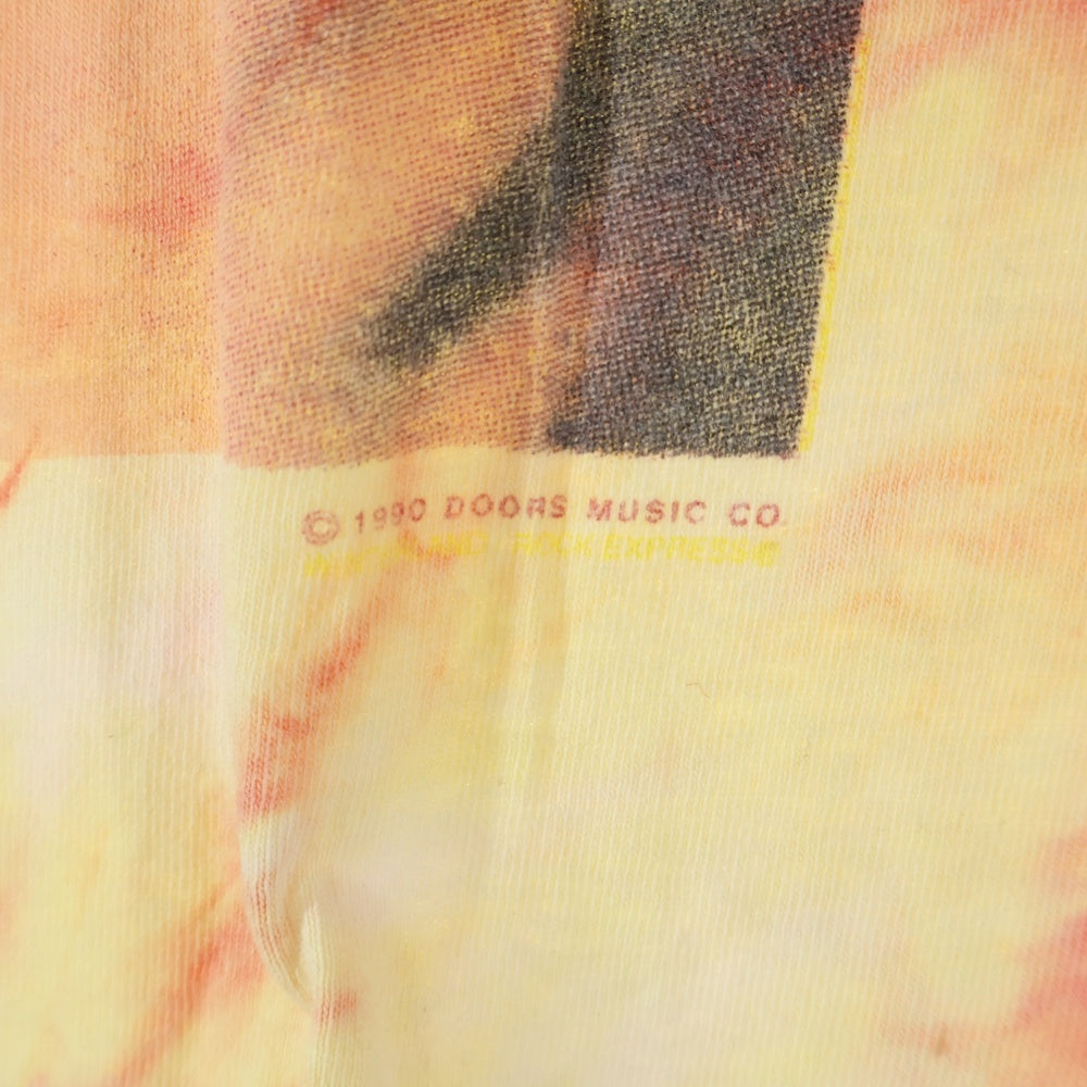 VINTAGE(ヴィンテージ) 90S THE DOORS JIM MORRISON 1990 TIEDYE ザドアーズ ジムモリソン 両面プリント 半袖Tシャツ マルチカラー