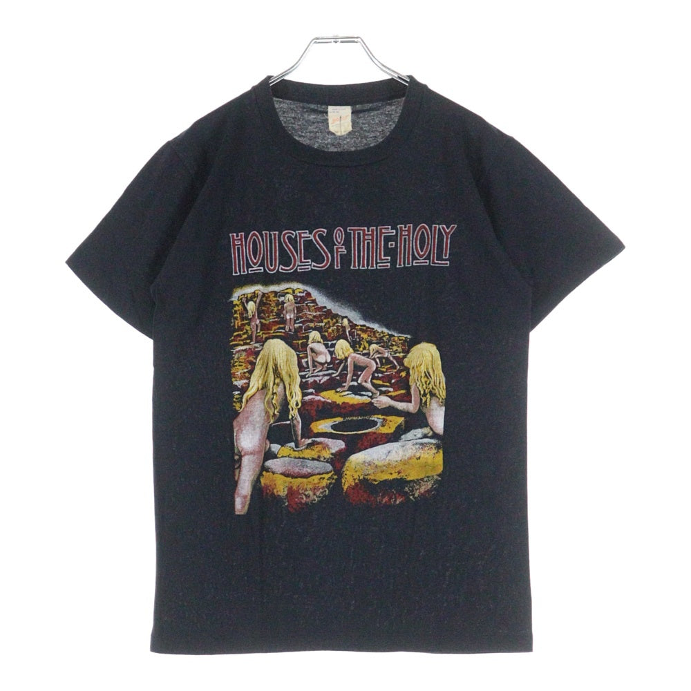 VINTAGE(ヴィンテージ) 80S LED ZEPPELIN HOUSES OF THE HOLY レッド ツェッペリン 両面プリント 半袖Tシャツ ブラック