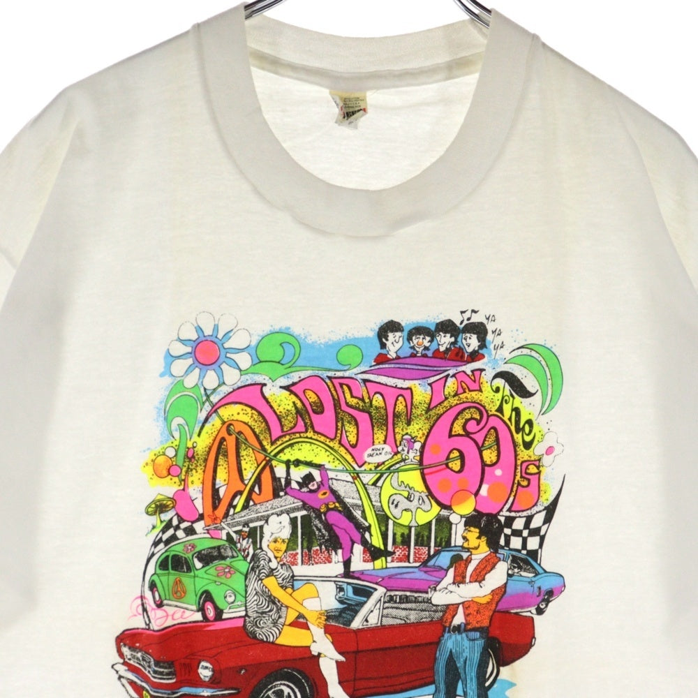 VINTAGE(ヴィンテージ) 80S The Beatles Lost in the 60s ビートルズ グラフィックプリント 半袖Tシャツ ホワイト