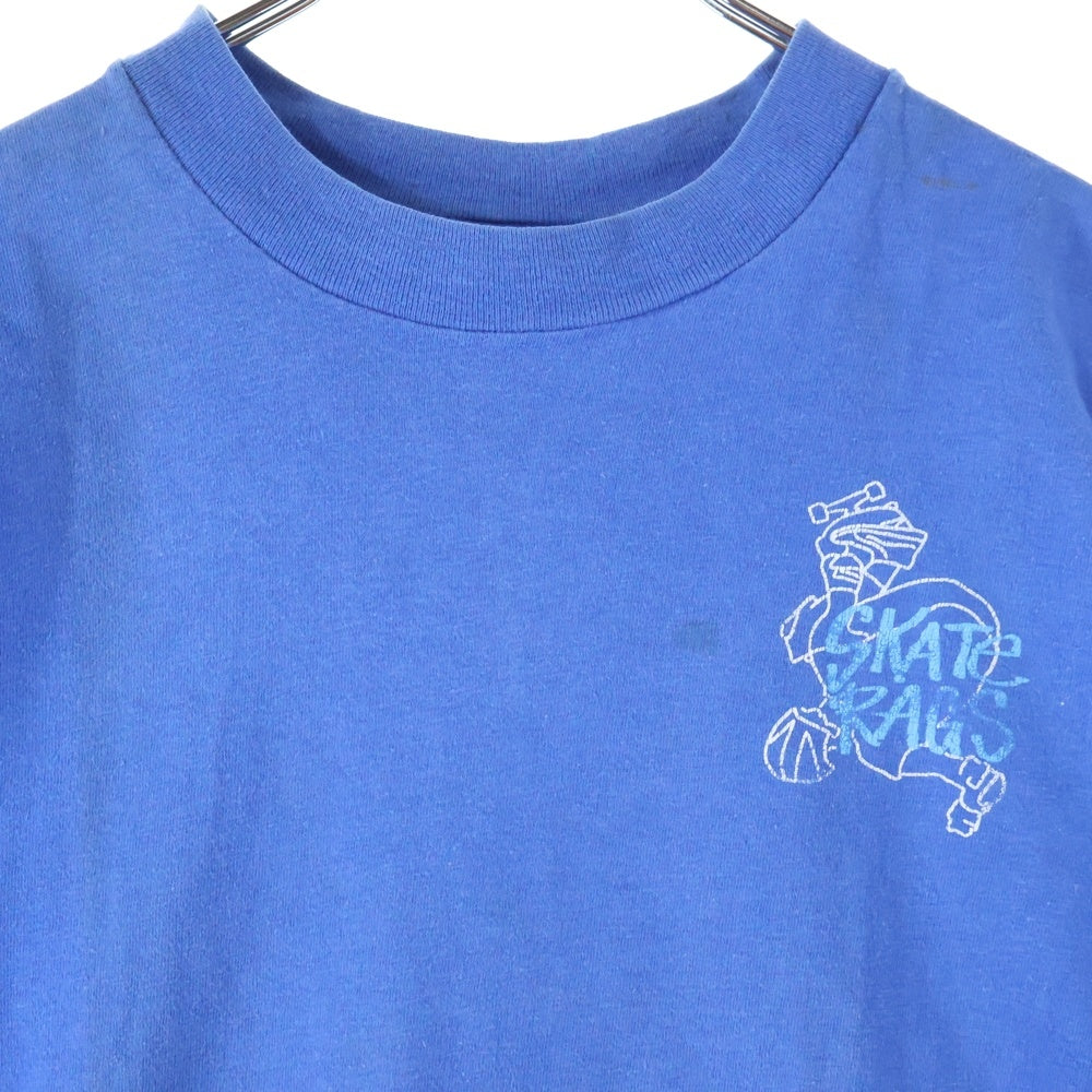 VINTAGE(ヴィンテージ) 90S SKATE RAGS 両面プリント 半袖Tシャツ ブルー