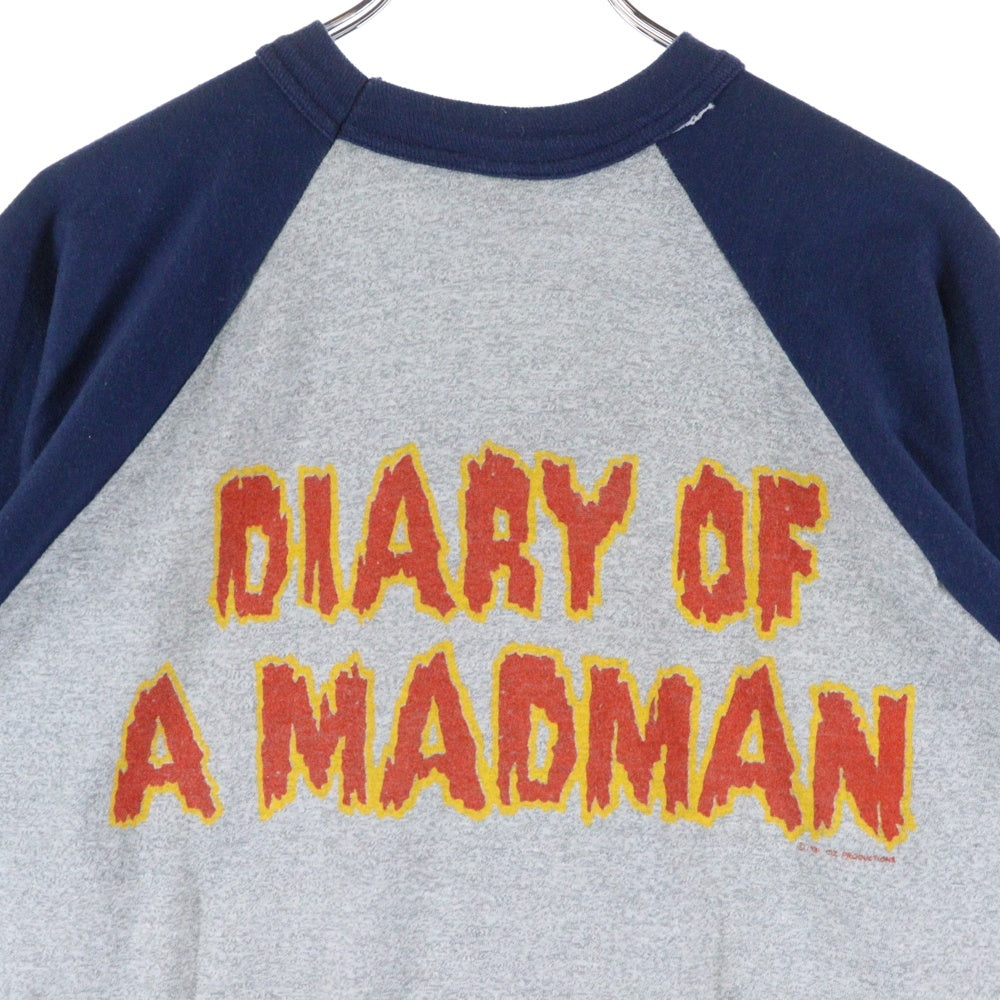 VINTAGE(ヴィンテージ) 80S Ozzy Osbourne Diary Of A Madman Promo オジーオズボーン ラグランスリーブ 長袖Tシャツ グレー
