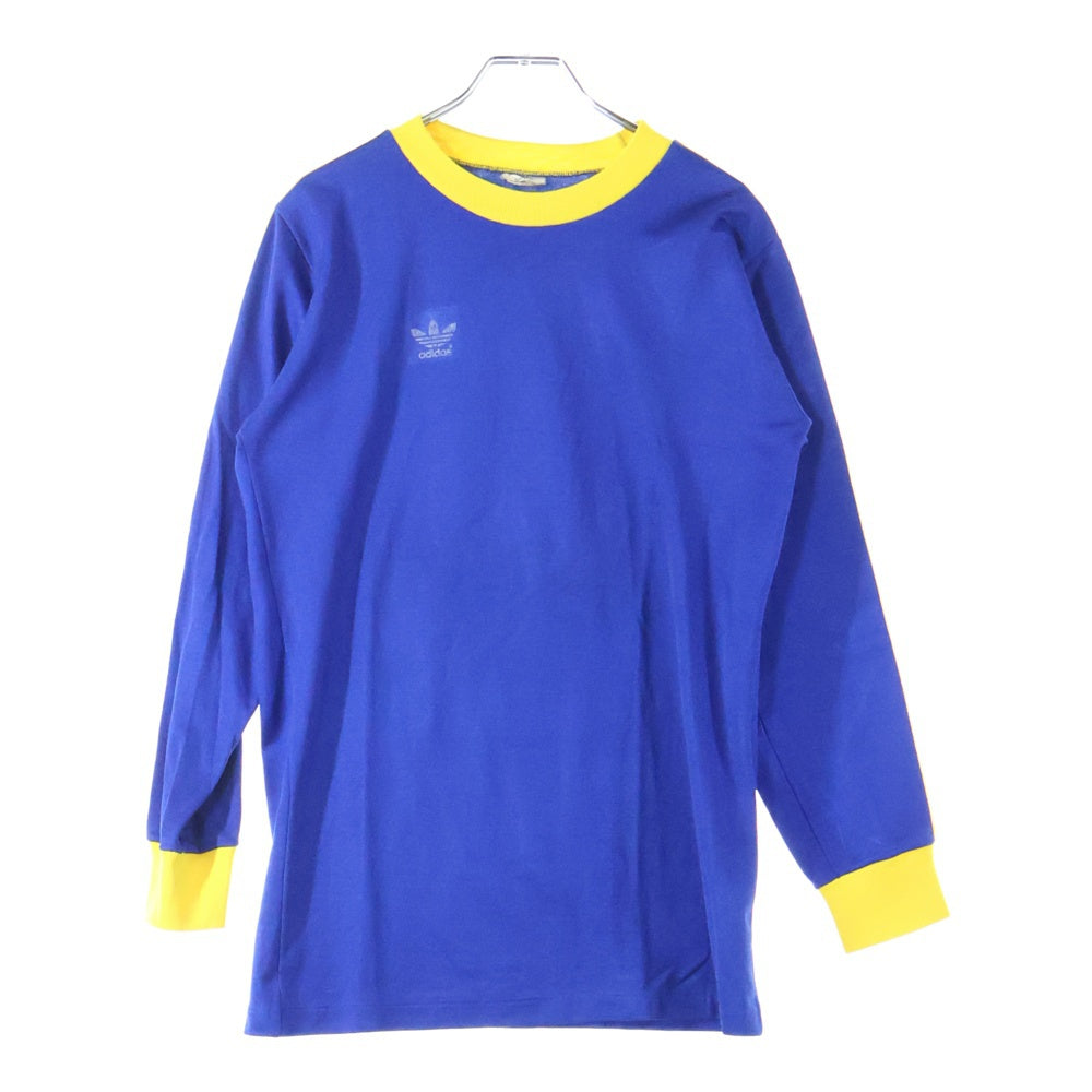 adidas(アディダス) 70S Trefoil Logo トレフォイルロゴ ロングスリーブ 長袖Tシャツ ブルー