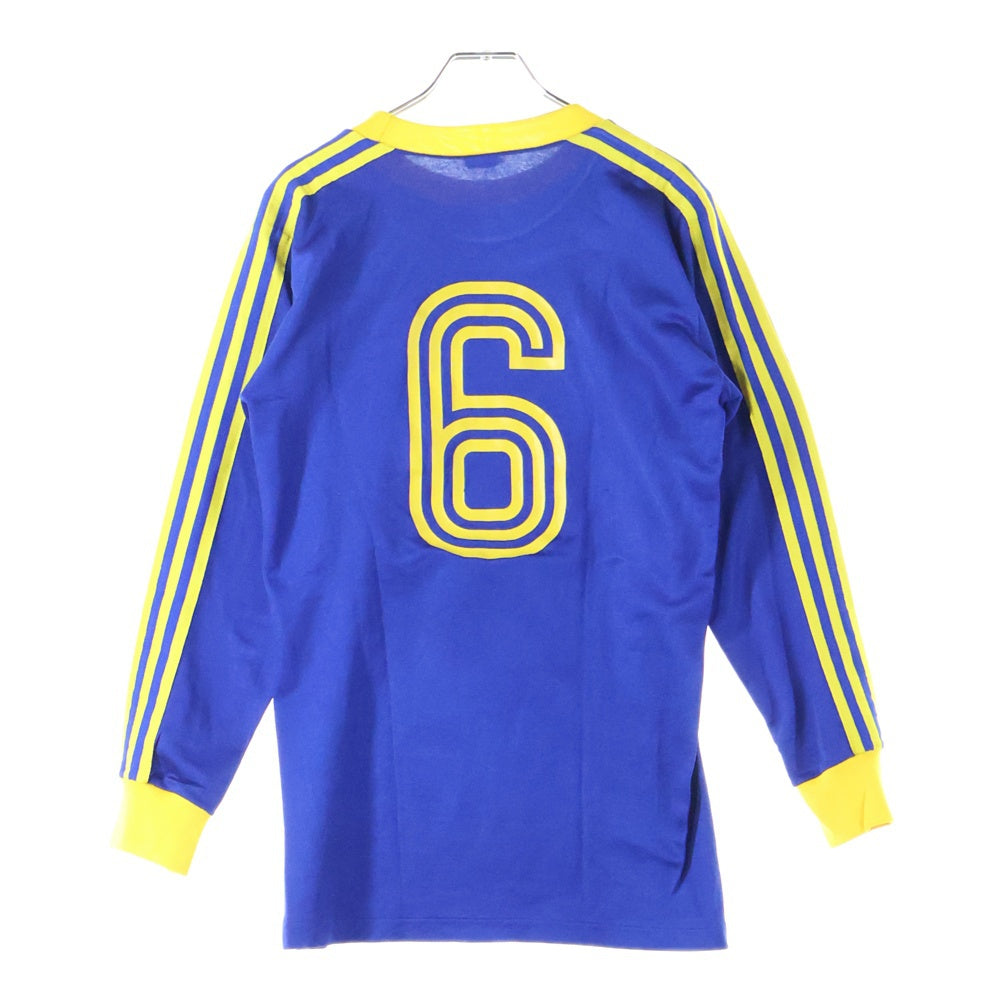 adidas(アディダス) 70S Trefoil Logo トレフォイルロゴ ロングスリーブ 長袖Tシャツ ブルー