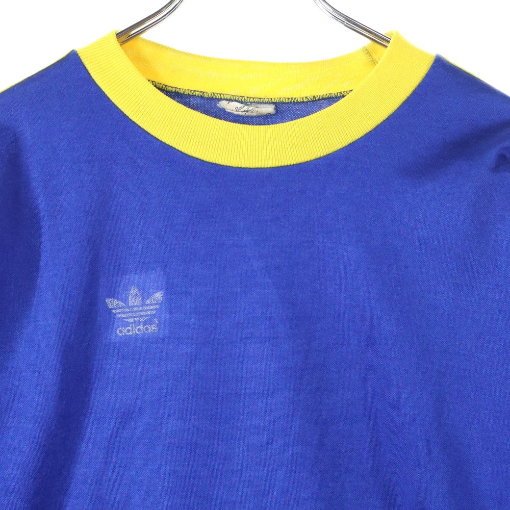 adidas(アディダス) 70S Trefoil Logo トレフォイルロゴ ロングスリーブ 長袖Tシャツ ブルー