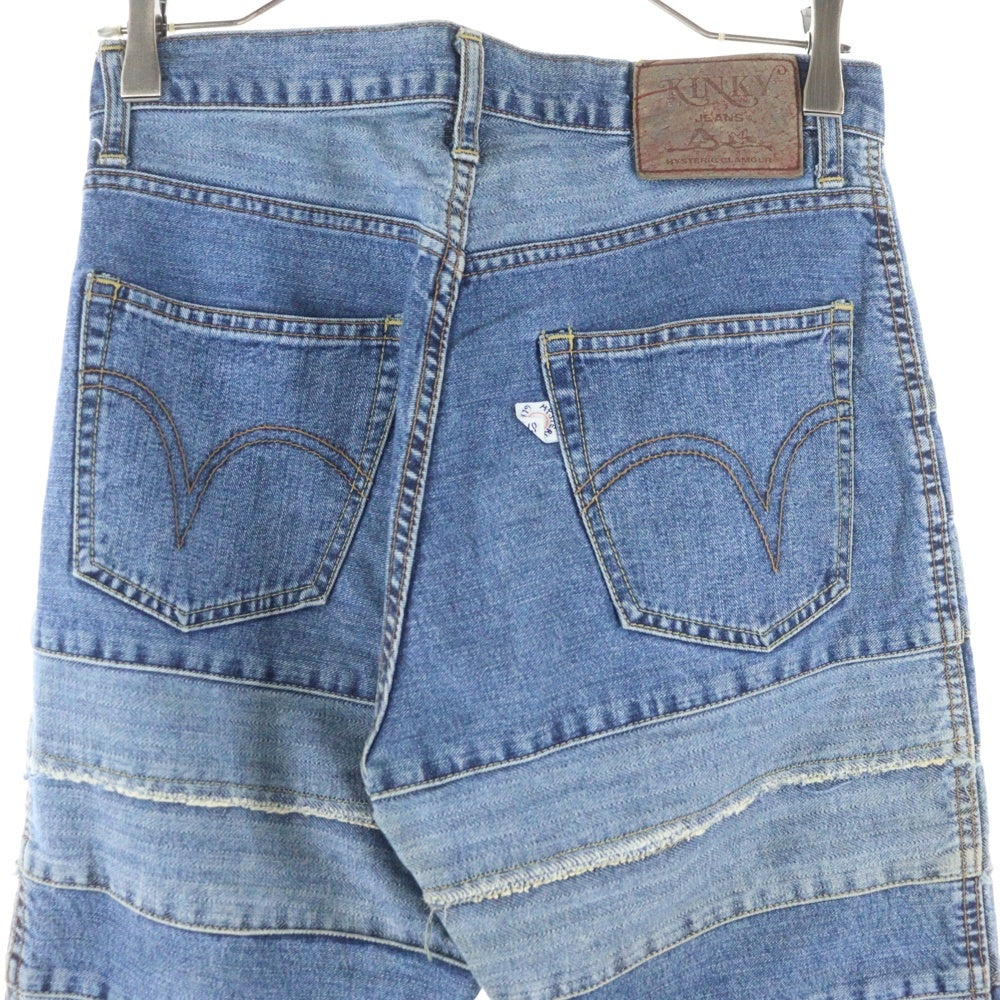 HYSTERIC GLAMOUR(ヒステリックグラマー) KINKY ウミヘビ ツギハギデニムパンツ インディゴ