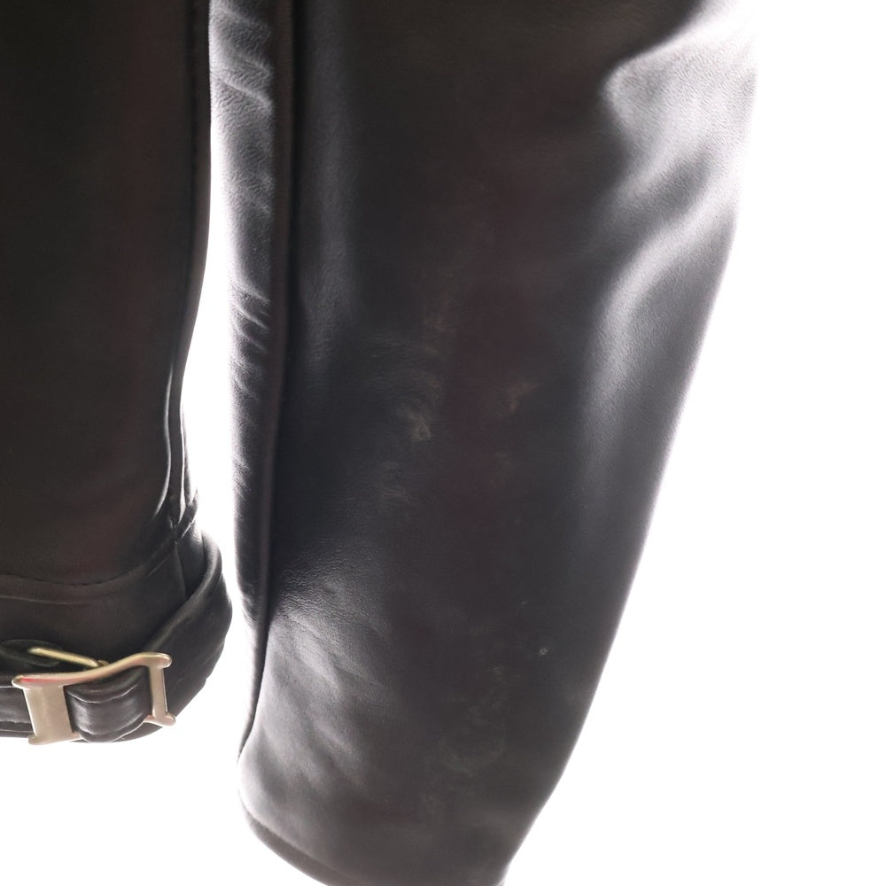 666 LEATHER WEAR(トリプルシックスレザーウェア) MAY WAY MAN ステアハイドシングルライダース レザージャケット ブラック