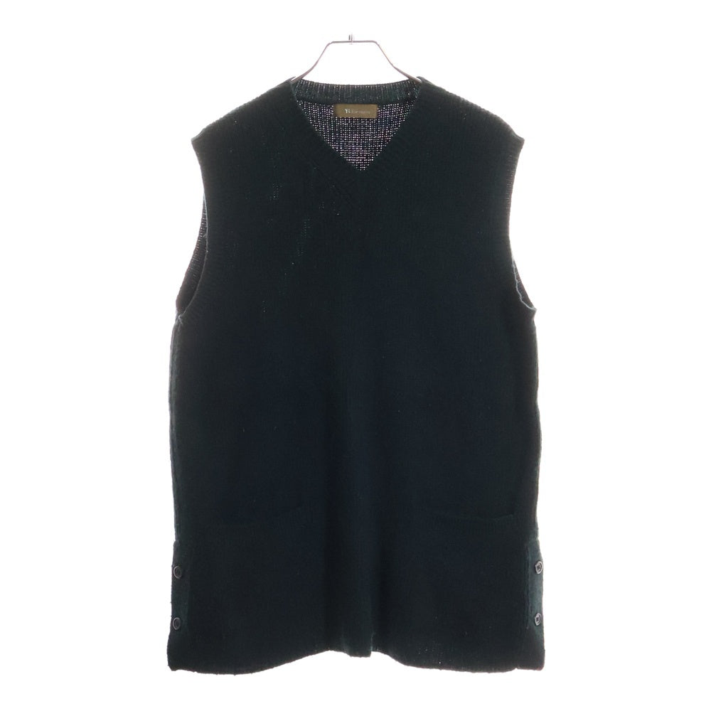 Y's for men(ワイズフォーメン) 18SS Vネック プルオーバー ダブル ポケット ニット ベスト MW-K38-603 グリーン