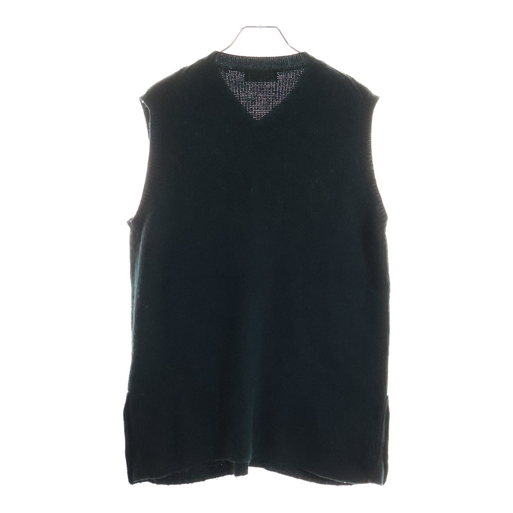 Y's for men(ワイズフォーメン) 18SS Vネック プルオーバー ダブル ポケット ニット ベスト MW-K38-603 グリーン