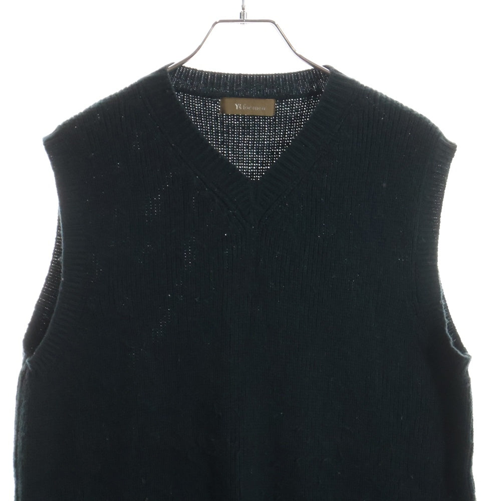 Y's for men(ワイズフォーメン) 18SS Vネック プルオーバー ダブル ポケット ニット ベスト MW-K38-603 グリーン