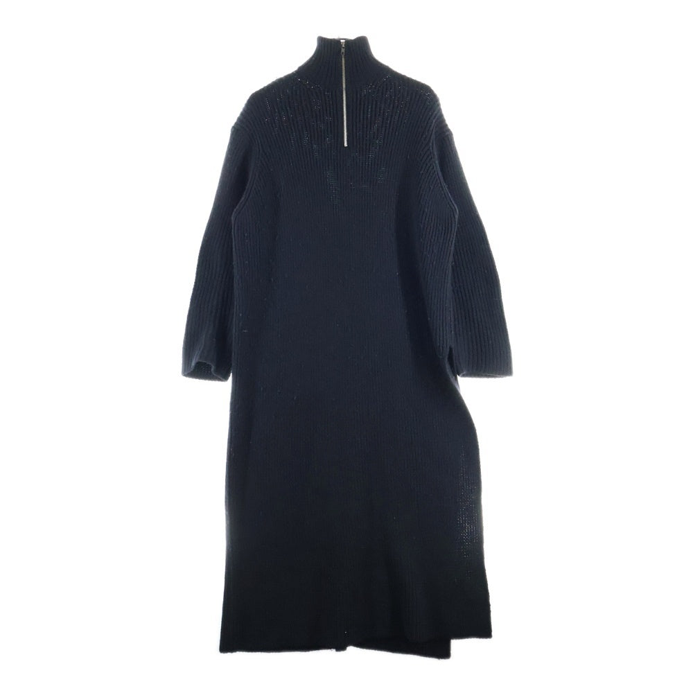 Yohji Yamamoto(ヨウジヤマモト) 96AW ARCHIVE HALF ZIP TURTLE LONG KNIT ハーフジップ タートル ロング ニット ブラック FG-K39-966