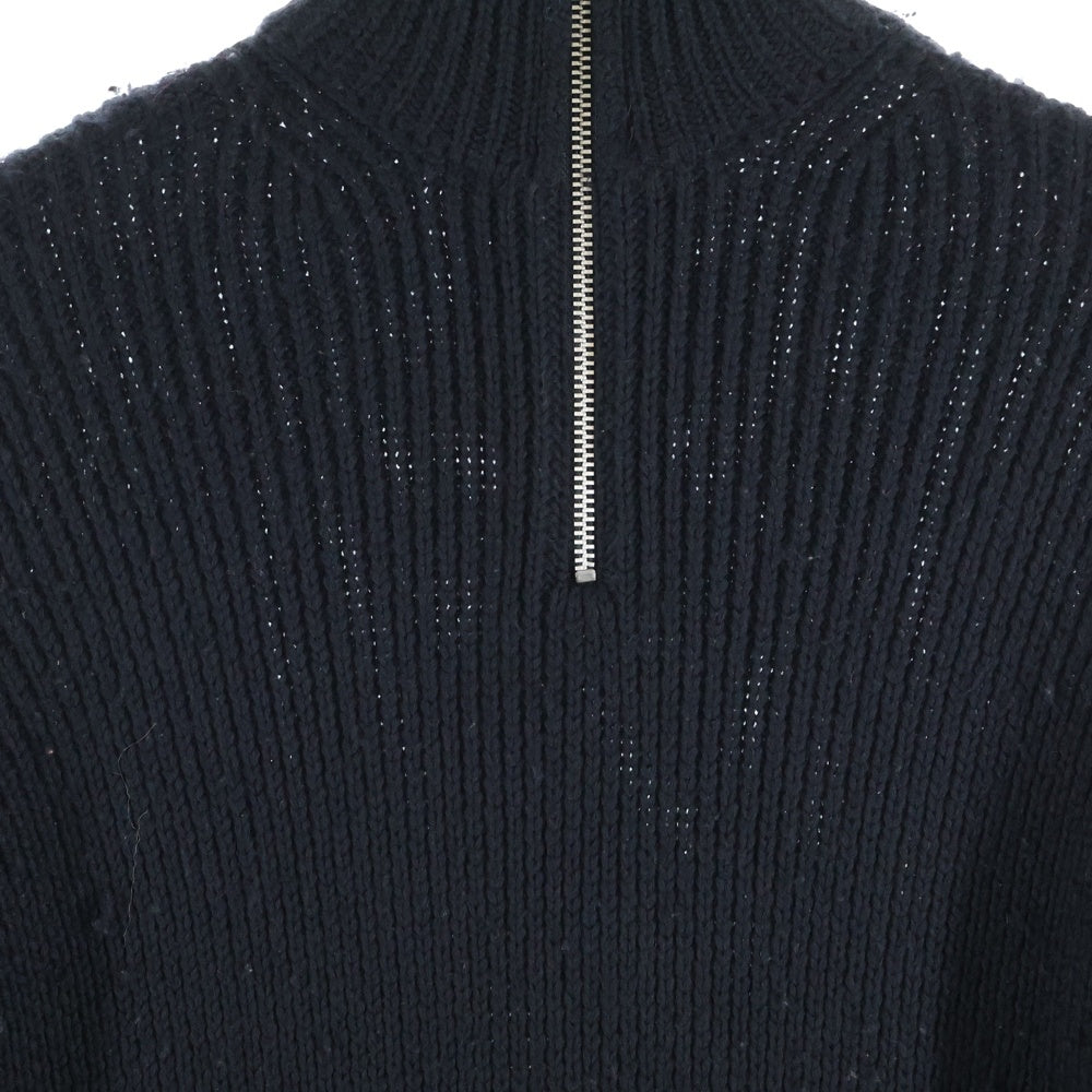 Yohji Yamamoto(ヨウジヤマモト) 96AW ARCHIVE HALF ZIP TURTLE LONG KNIT ハーフジップ タートル ロング ニット ブラック FG-K39-966