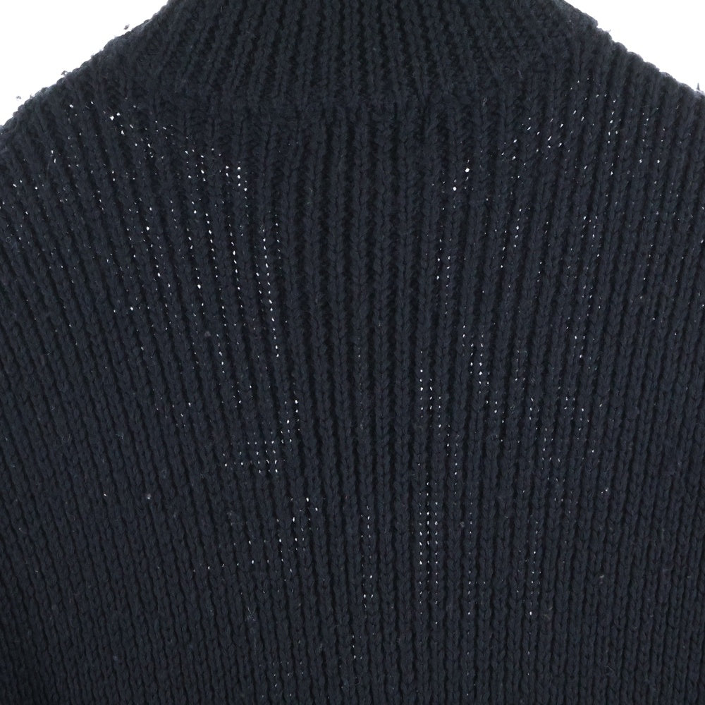 Yohji Yamamoto(ヨウジヤマモト) 96AW ARCHIVE HALF ZIP TURTLE LONG KNIT ハーフジップ タートル ロング ニット ブラック FG-K39-966