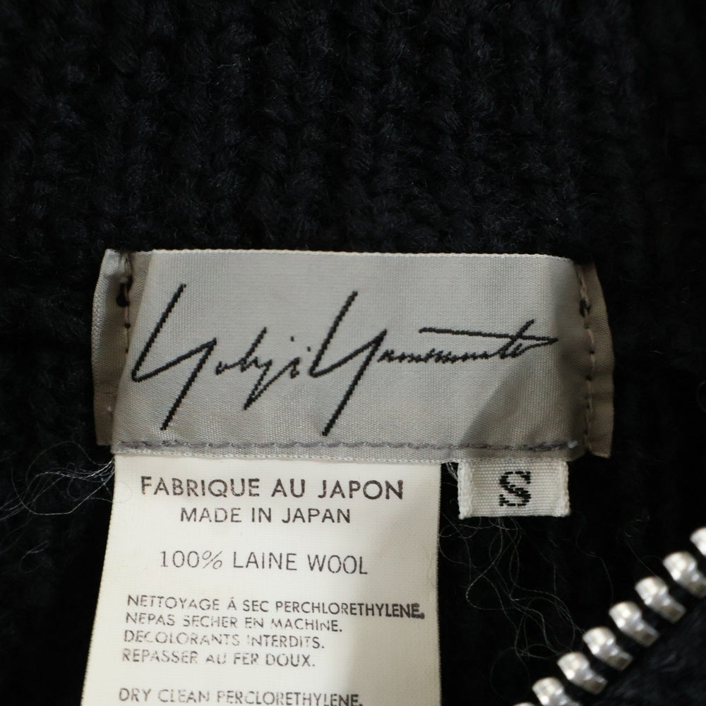 Yohji Yamamoto(ヨウジヤマモト) 96AW ARCHIVE HALF ZIP TURTLE LONG KNIT ハーフジップ タートル ロング ニット ブラック FG-K39-966