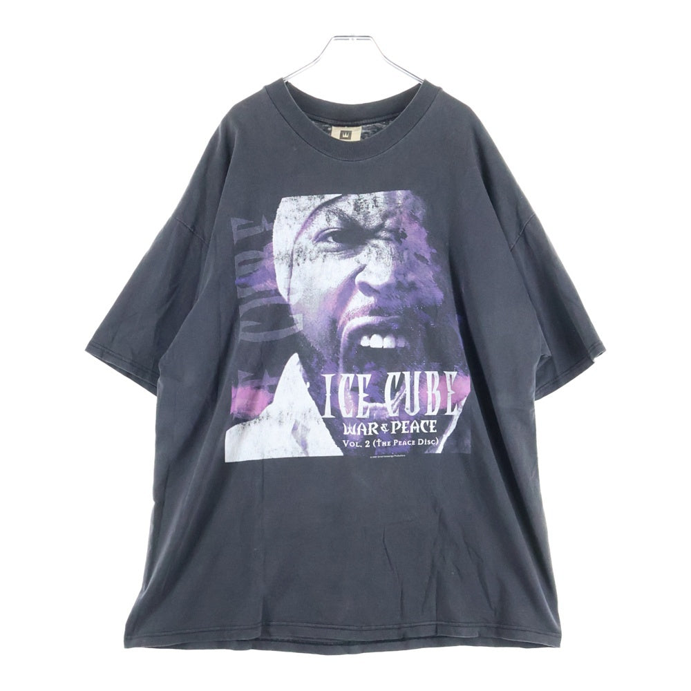 VINTAGE(ヴィンテージ) 90s ICE CUBE WAR & PEACE TEE アイスキューブ ウォー&ピース Tシャツ 半袖カットソー ブラック
