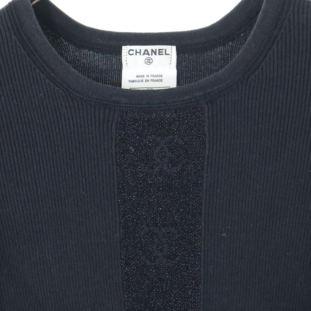 CHANEL(シャネル) 02S P19521V01125 ココマーク半袖Tシャツ 半袖カットソー ブラック レディース