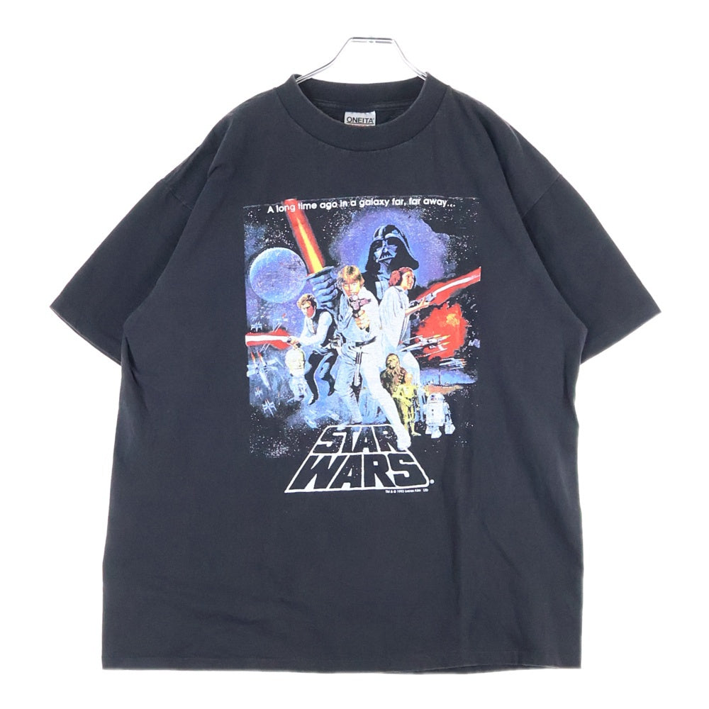 VINTAGE(ヴィンテージ) 90s STAR WARS スターウォーズ フロントプリント Tシャツ 半袖カットソー ブラック