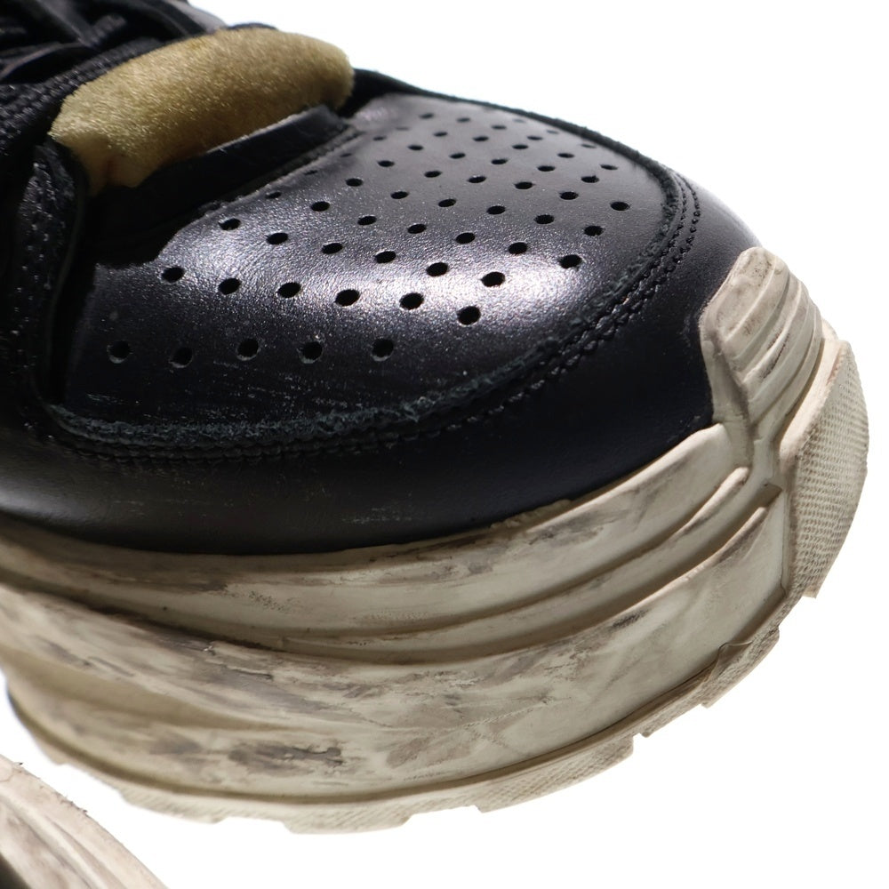 Maison Margiela 22(メゾンマルジェラ) レトロフィット ダメージ加工 ローカット スニーカー ブラック S37 WS0465