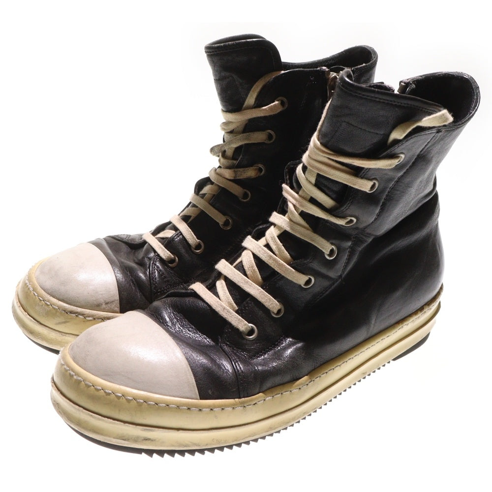 Rick Owens(リックオウエンス) RAMONES レースアップ レザー ブーツ ブラック 43656