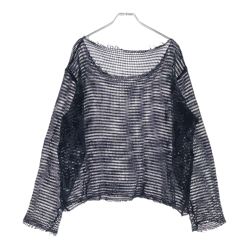 NUMBER (N)INE(ナンバーナイン) 04SS GIVE期 ハートトライバル メッシュ カットソー 長袖Tシャツ ブラック