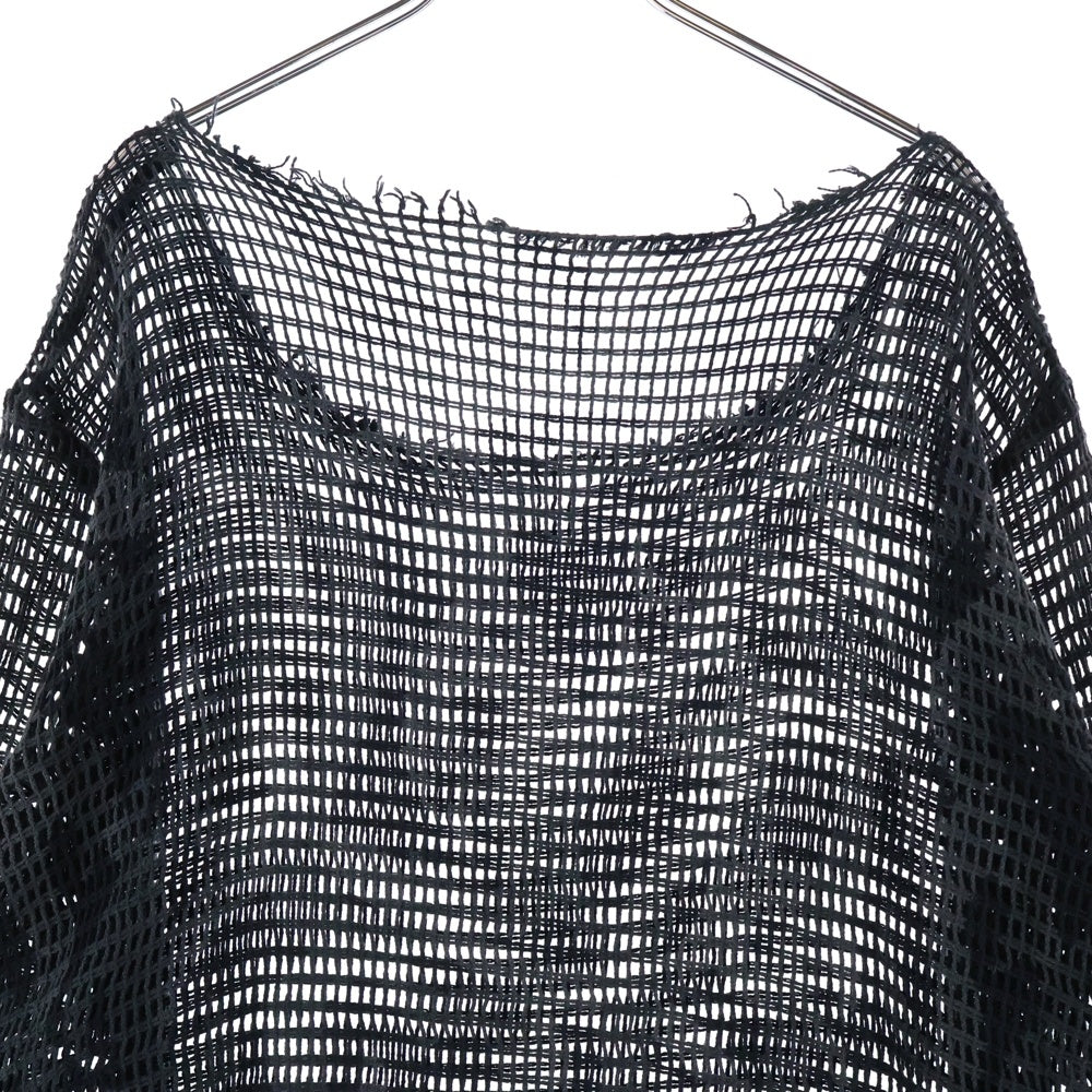 NUMBER (N)INE(ナンバーナイン) 04SS GIVE期 ハートトライバル メッシュ カットソー 長袖Tシャツ ブラック